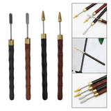 Maxbell Edge Dye Pen Professional Portable DIY Leather Edge Pen Painting Accessories Black Silver