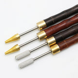 Maxbell Edge Dye Pen Professional Portable DIY Leather Edge Pen Painting Accessories Black Silver