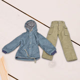 Maxbell 1/6 Figure Coat Pant Set Figure Costume for 12 inch Action Figures Accessory Green pant