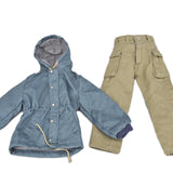 Maxbell 1/6 Figure Coat Pant Set Figure Costume for 12 inch Action Figures Accessory Green pant