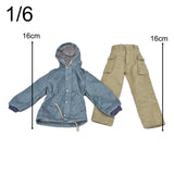 Maxbell 1/6 Figure Coat Pant Set Figure Costume for 12 inch Action Figures Accessory Green pant