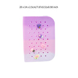 Maxbell Hole Pen Bag Makeup Bag Creative Fidget Stationery Box College School Artist Gradient Purple