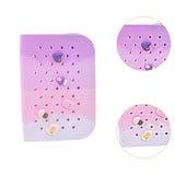 Maxbell Hole Pen Bag Makeup Bag Creative Fidget Stationery Box College School Artist Gradient Purple