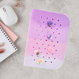 Maxbell Hole Pen Bag Makeup Bag Creative Fidget Stationery Box College School Artist Gradient Purple