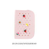 Maxbell Hole Pen Bag Makeup Bag Creative Fidget Stationery Box College School Artist Pink