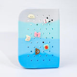 Maxbell Hole Pen Bag Makeup Bag Creative Fidget Stationery Box College School Artist Gradient Blue