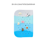 Maxbell Hole Pen Bag Makeup Bag Creative Fidget Stationery Box College School Artist Gradient Blue