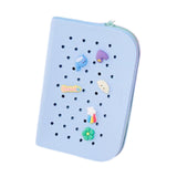 Maxbell Hole Pen Bag Makeup Bag Creative Fidget Stationery Box College School Artist Light Blue