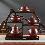 Maxbell Purple Clay Teapot Handmade Kung Fu Teaware for Kitchen Household Restaurant Style A
