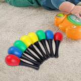 Maxbell 8x Hand Percussion Rattles Portable Maracas for Kids Adults Birthday Holiday