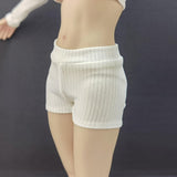 Maxbell 1:6 Action Figures Shorts Soft Accessories 12 inch Female Figure Short Pants white