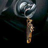 Maxbell Animal Statue Souvenir Miniature Car Key Pendant for Collectible Office Home Bronze