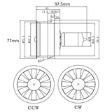 Maxbell RC Ducted Fan Easily to Install RC Airplane Parts for RC Plane Fan Accessories 2300KV