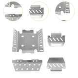 Maxbell 4 Pieces 1:8 Scale Axle Guard Protector Chassis Plate for H8H V1 V2 DIY Accs