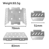 Maxbell 4 Pieces 1:8 Scale Axle Guard Protector Chassis Plate for H8H V1 V2 DIY Accs