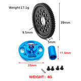 Maxbell RC Replacement Parts Sturdy Metal RC Gears for TT02 54500 RC Car RC Crawler 63T