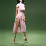 Maxbell 1/6 Scale Womens Chinese Cheongsam Dress for 12'' Female Action Figures Body pink