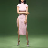 Maxbell 1/6 Scale Womens Chinese Cheongsam Dress for 12'' Female Action Figures Body pink