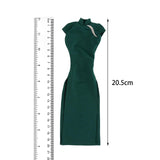 Maxbell 1/6 Scale Womens Chinese Cheongsam Dress for 12'' Female Action Figures Body green