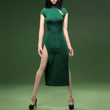 Maxbell 1/6 Scale Womens Chinese Cheongsam Dress for 12'' Female Action Figures Body green