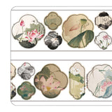Maxbell Scrapbooking Stickers Creative Washi Tape for Card Crafting Journal Supplies Lotus