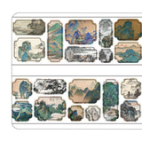 Maxbell Scrapbooking Stickers Creative Washi Tape for Card Crafting Journal Supplies Mountain