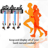 Maxbell Medals Wall Organizer Iron Wall Mounted Race Medal Hanger Display for Soccer style A