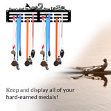 Maxbell Medals Wall Organizer Iron Wall Mounted Race Medal Hanger Display for Soccer style  B