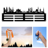 Maxbell Medals Wall Organizer Iron Wall Mounted Race Medal Hanger Display for Soccer style C