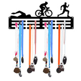 Maxbell Medals Wall Organizer Iron Wall Mounted Race Medal Hanger Display for Soccer style D