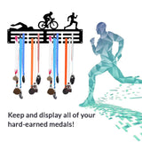 Maxbell Medals Wall Organizer Iron Wall Mounted Race Medal Hanger Display for Soccer style D