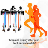 Maxbell Medals Wall Organizer Iron Wall Mounted Race Medal Hanger Display for Soccer style D