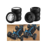 Maxbell 4x 1/10 RC Off Road Tires and Wheels Replacement for 94107,94170,94155,94177 white