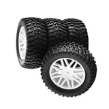 Maxbell 4x 1/10 RC Off Road Tires and Wheels Replacement for 94107,94170,94155,94177 white