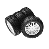 Maxbell 4x 1/10 RC Off Road Tires and Wheels Replacement for 94107,94170,94155,94177 white