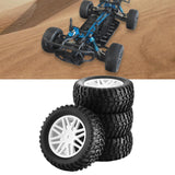 Maxbell 4x 1/10 RC Off Road Tires and Wheels Replacement for 94107,94170,94155,94177 white