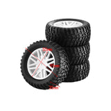 Maxbell 4x 1/10 RC Off Road Tires and Wheels Replacement for 94107,94170,94155,94177 white
