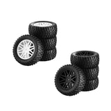 Maxbell 4x 1/10 RC Off Road Tires and Wheels Replacement for 94107,94170,94155,94177 white