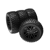 Maxbell 4x 1/10 RC Off Road Tires and Wheels Replacement for 94107,94170,94155,94177 black