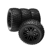Maxbell 4x 1/10 RC Off Road Tires and Wheels Replacement for 94107,94170,94155,94177 black
