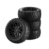 Maxbell 4x 1/10 RC Off Road Tires and Wheels Replacement for 94107,94170,94155,94177 black