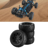 Maxbell 4x 1/10 RC Off Road Tires and Wheels Replacement for 94107,94170,94155,94177 black