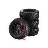 Maxbell 4x 1/10 RC Off Road Tires and Wheels Replacement for 94107,94170,94155,94177 black