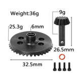 Maxbell Steel Bevel Gear Set Replace Parts Sturdy 13T-37T for RC Model Car DIY Parts