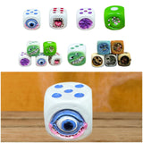 Maxbell Halloween Decoration Dice Gift Toy Prop Monster Dice for Halloween Pub Party Eye