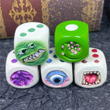 Maxbell Halloween Decoration Dice Gift Toy Prop Monster Dice for Halloween Pub Party Eye