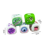 Maxbell Halloween Decoration Dice Gift Toy Prop Monster Dice for Halloween Pub Party 5pcs A