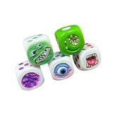 Maxbell Halloween Decoration Dice Gift Toy Prop Monster Dice for Halloween Pub Party 5pcs A