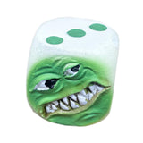 Maxbell Halloween Decoration Dice Gift Toy Prop Monster Dice for Halloween Pub Party Green face