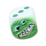 Maxbell Halloween Decoration Dice Gift Toy Prop Monster Dice for Halloween Pub Party Green face